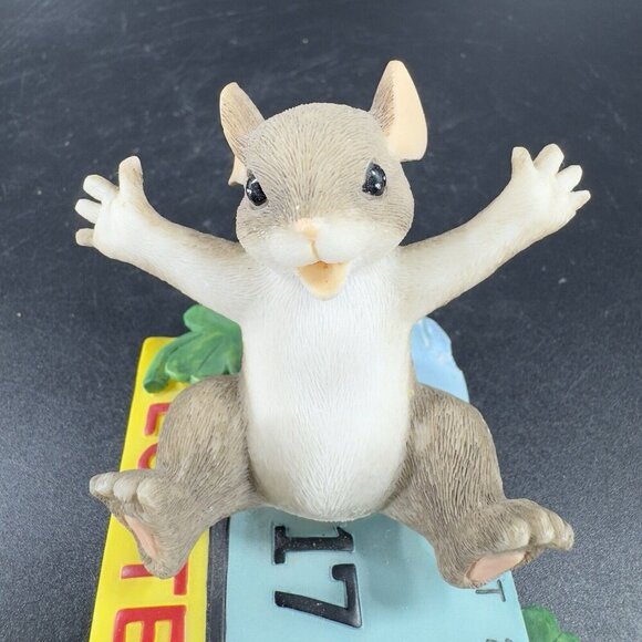 Charming Tails Fitz And Floyd Figurine Resin Whimsical Jackpot Mouse Figure - Picture 4 of 10